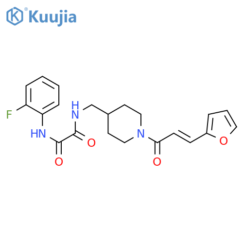 N'-(2-fluorophenyl)-N-({1-(2E)-3-(furan-2-yl)prop-2-enoylpiperidin-4-yl}methyl)ethanediamide structure