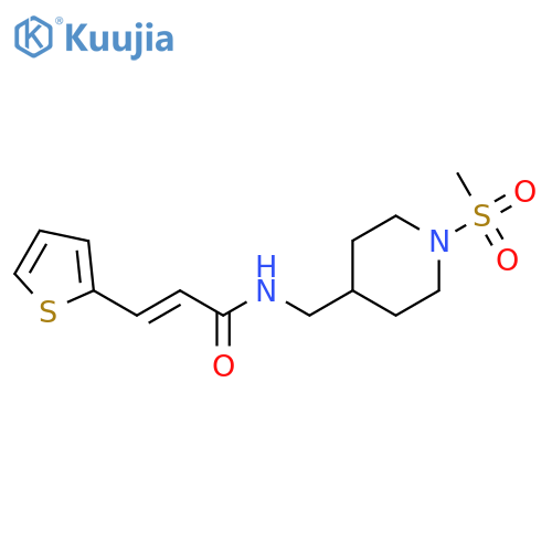 (2E)-N-(1-methanesulfonylpiperidin-4-yl)methyl-3-(thiophen-2-yl)prop-2-enamide structure