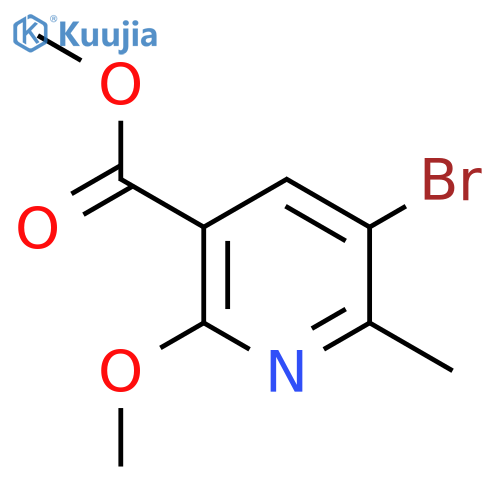 methyl 5-bromo-2-methoxy-6-methylpyridine-3-carboxylate structure