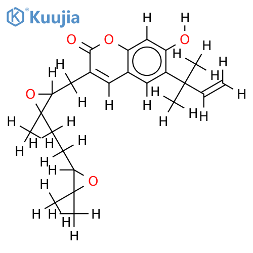 2,3:6,7-dianhydro-1,4,5-trideoxy-1-[7-hydroxy-6-(2-methylbut-3-en-2-yl)-2-oxo-2H-chromen-3-yl]-3,7,7-trimethyl-D-erythro-heptitol structure