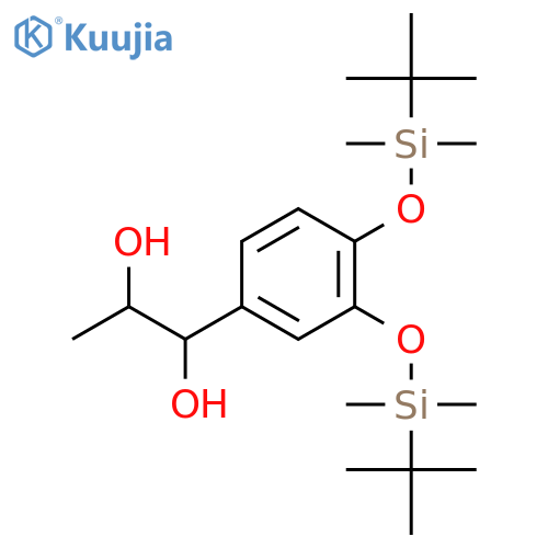 (2S)-3,4-Bis(1,1-dimethylethyl)dimethylsilyloxyphenyl-1,2-propanediol structure