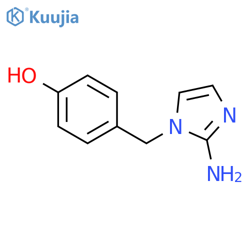 4-(2-amino-1H-imidazol-1-yl)methylphenol structure