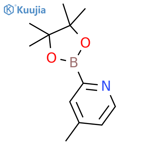 4-Methyl-2-(4,4,5,5-tetramethyl-1,3,2-dioxaborolan-2-yl)pyridine structure