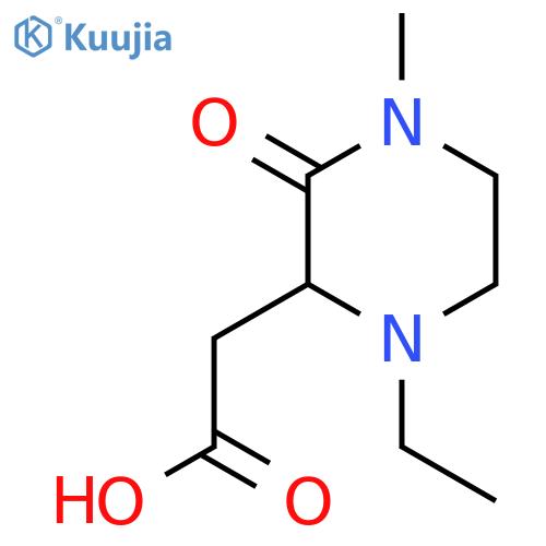 2-(1-Ethyl-4-methyl-3-oxo-2-piperazinyl)-acetic acid structure