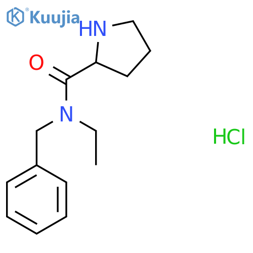 N-Benzyl-N-ethyl-2-pyrrolidinecarboxamidehydrochloride structure