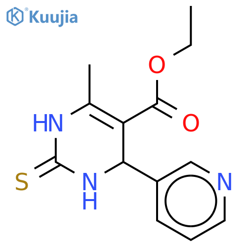 Ethyl 6-methyl-4-pyridin-3-yl-2-thioxo-1,2,3,4-tetrahydropyrimidine-5-carboxylate structure