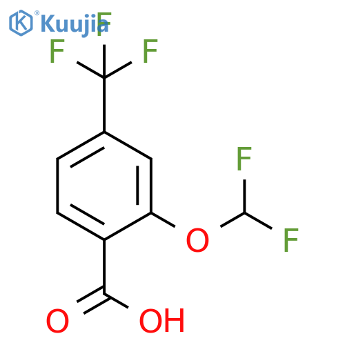 2-(difluoromethoxy)-4-(trifluoromethyl)benzoic acid structure