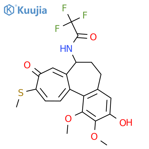 (S)-2,2,2-trifluoro-N-(5,6,7,9-tetrahydro-3-hydroxy-1,2-dimethoxy-10-(methylthio)-9-oxobenzoaheptalen-7-yl)-acetamide structure