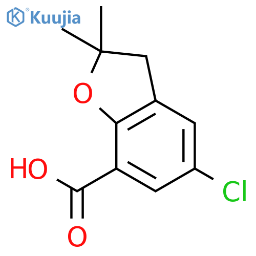 7-Benzofurancarboxylic acid, 5-chloro-2,3-dihydro-2,2-dimethyl- structure