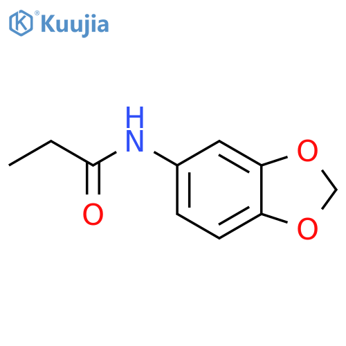 N-(2H-1,3-benzodioxol-5-yl)propanamide structure
