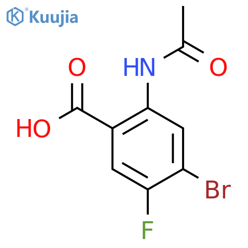 4-Bromo-2-acetamido-5-fluorobenzoic acid structure