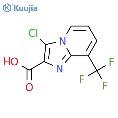 3-Chloro-8-(trifluoromethyl)imidazo-[1,2-a]pyridine-2-carboxylic acid structure