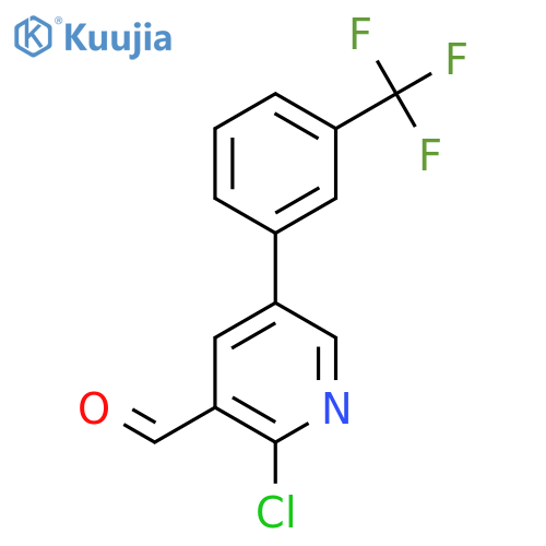 2-Chloro-5-(3-(trifluoromethyl)phenyl)nicotinaldehyde structure