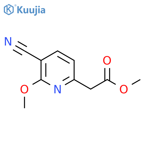 Methyl 3-cyano-2-methoxypyridine-6-acetate structure