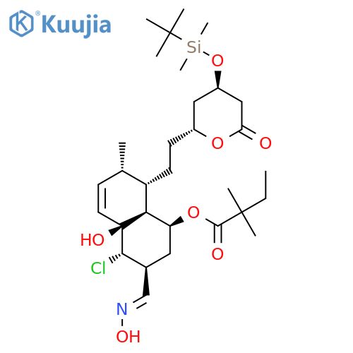 4-tert-Butyldimethylsilyl-5’-chloro-4a’-hydroxy-6’-(hydroxyimino)methyl Simvastatin structure
