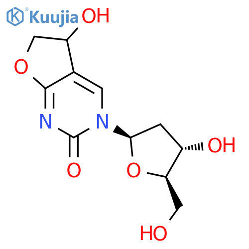 Furo[2,3-d]pyrimidin-2(3H)-one,3-(2-deoxy-b-D-erythro-pentofuranosyl)-5,6-dihydro-5-hydroxy-,(S)- (9CI) structure