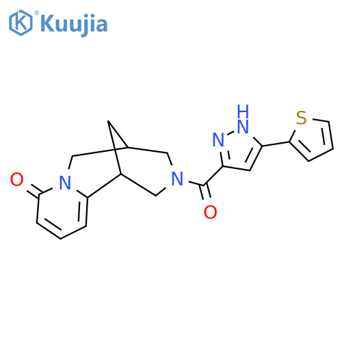 11-3-(thiophen-2-yl)-1H-pyrazole-5-carbonyl-7,11-diazatricyclo7.3.1.0^{2,7}trideca-2,4-dien-6-one structure