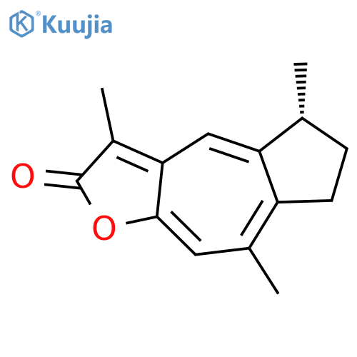 Azuleno[6,5-b]furan-2(5H)-one,6,7-dihydro-3,5,8-trimethyl-, (5R)- structure