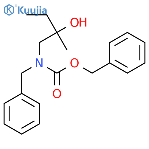 benzyl N-benzyl-N-(2-hydroxy-2-methylbutyl)carbamate structure