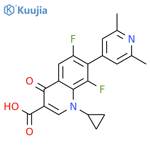 3-Quinolinecarboxylicacid,1-cyclopropyl-7-(2,6-dimethyl-4-pyridinyl)-6,8-difluoro-1,4-dihydro-4-oxo- structure