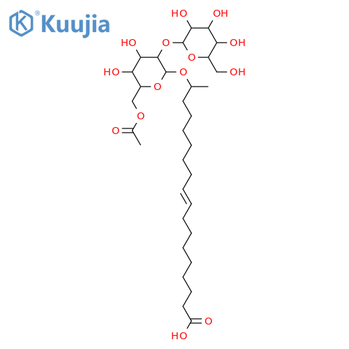 17-Hydroxy-9-octadecenoic acid; (9Z,17S)-form, [β-D-Glucopyranosyl-(1→2)-6-O-acetyl-β-D-glucopyranoside] structure