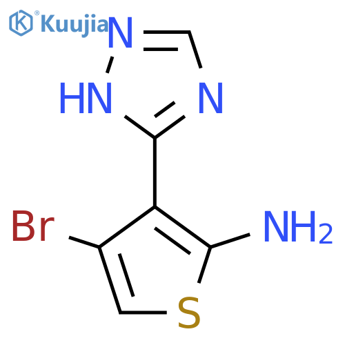 4-Bromo-3-(1H-1,2,4-triazol-5-yl)thiophen-2-amine structure