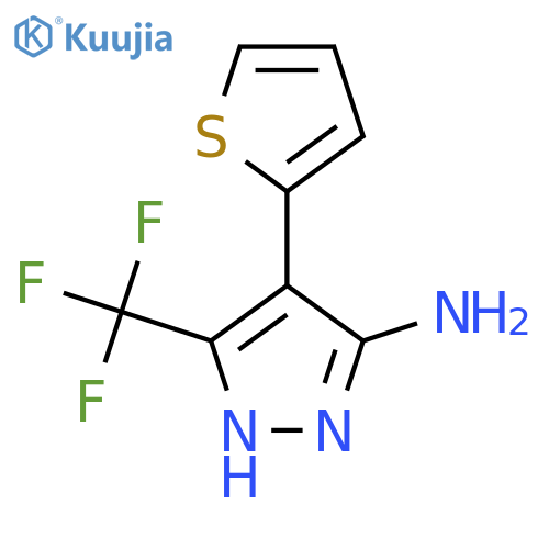 4-(thiophen-2-yl)-3-(trifluoromethyl)-1H-pyrazol-5-amine structure