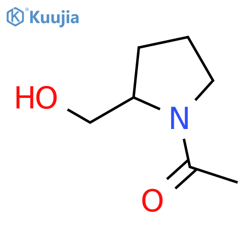 1-[(2R)-2-(hydroxymethyl)pyrrolidin-1-yl]ethan-1-one structure