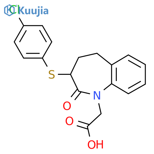 2-[3-(4-Chlorophenyl)sulfanyl-2-oxo-4,5-dihydro-3H-1-benzazepin-1-yl]acetic acid structure