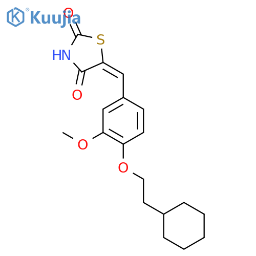 5-4-(2-Cyclohexylethoxy)-3-methoxyphenylmethylene-2,4-thiazolidinedione structure