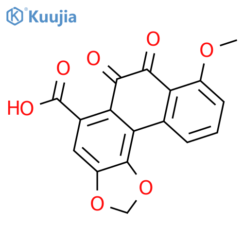 3,4,8-Trihydroxy-9,10-phenanthraquinone-1-carboxylic acid; 3,4-Methylene, 8-Me ether structure