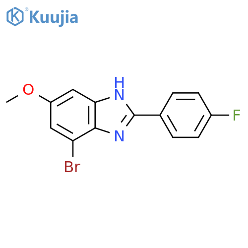 7-Bromo-2-(4-fluorophenyl)-5-methoxy-1H-benzo[d]imidazole structure