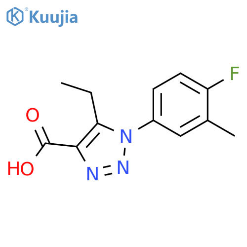 5-ethyl-1-(4-fluoro-3-methylphenyl)-1H-1,2,3-triazole-4-carboxylic acid structure