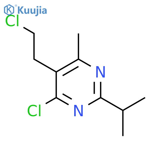 4-Chloro-5-(2-chloro-ethyl)-2-isopropyl-6-methyl-pyrimidine structure