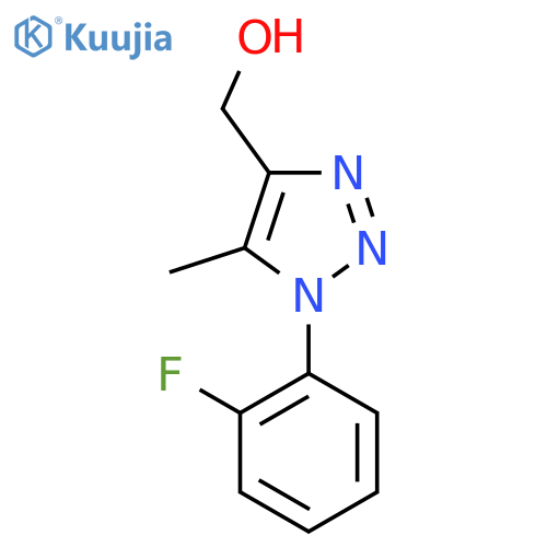 1-(2-fluorophenyl)-5-methyl-1H-1,2,3-triazol-4-ylmethanol structure