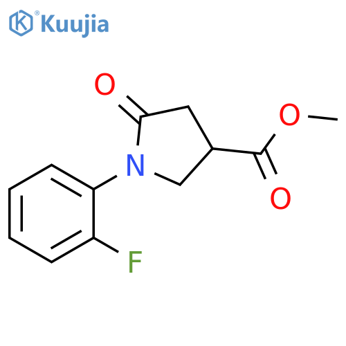Methyl 1-(2-fluorophenyl)-5-oxopyrrolidine-3-carboxylate structure