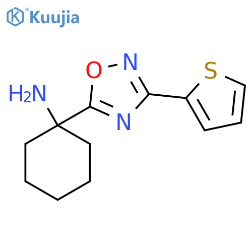 1-3-(thiophen-2-yl)-1,2,4-oxadiazol-5-ylcyclohexan-1-amine structure