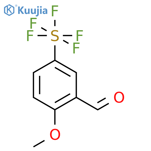 2-Methoxy-5-(pentafluorosulfur)benzaldehyde structure