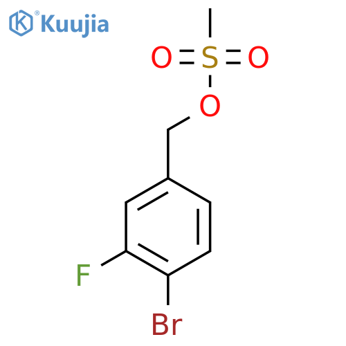 (4-bromo-3-fluoro-phenyl)methyl methanesulfonate structure