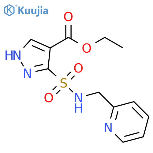ethyl 5-{[(pyridin-2-yl)methyl]sulfamoyl}-1H-pyrazole-4-carboxylate structure