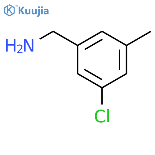(3-chloro-5-methylphenyl)methanamine structure