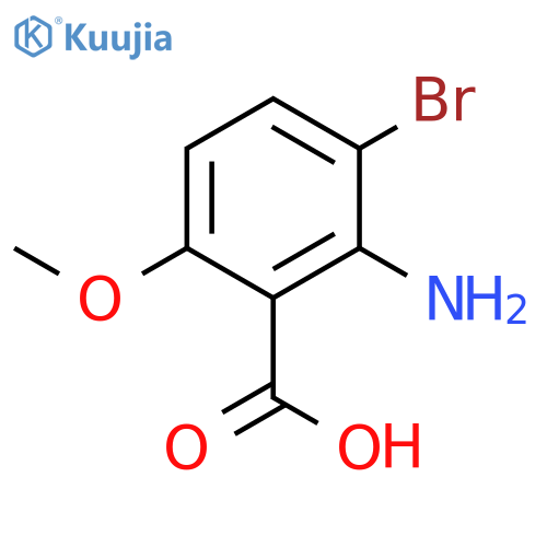 2-Amino-3-bromo-6-methoxybenzoic acid structure