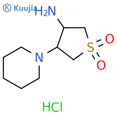 3-amino-4-(piperidin-1-yl)-1λ?-thiolane-1,1-dione dihydrochloride structure