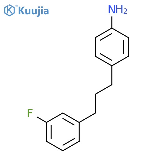 4-3-(3-fluorophenyl)propylaniline structure