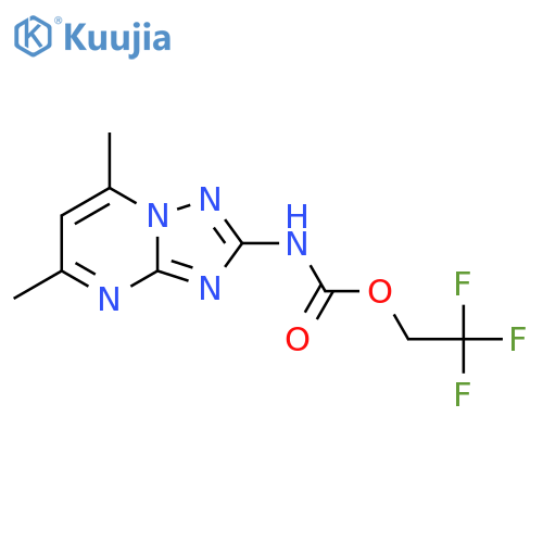 2,2,2-Trifluoroethyl N-{5,7-Dimethyl-1,2,4triazolo1,5-apyrimidin-2-yl}carbamate structure