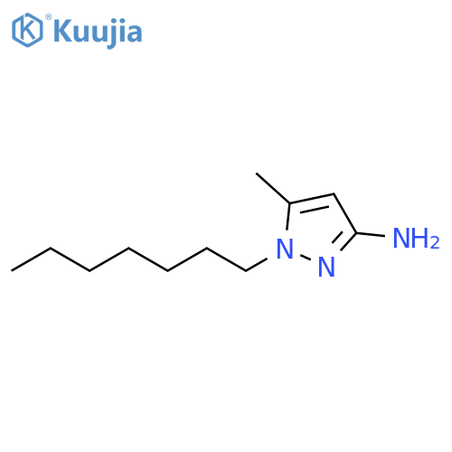 1-heptyl-5-methyl-1H-pyrazol-3-amine structure