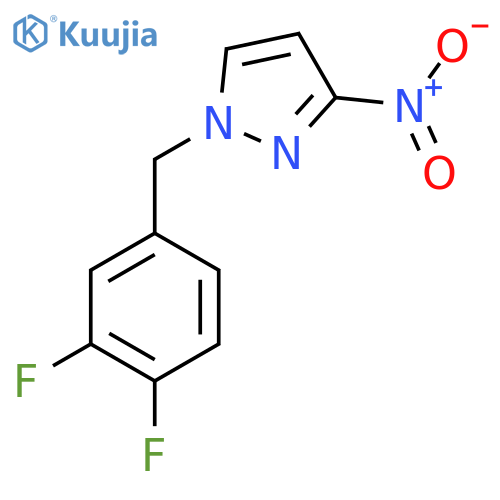 1-[(3,4-Difluorophenyl)methyl]-3-nitro-1H-pyrazole structure