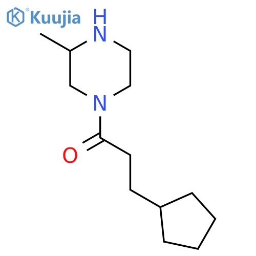 3-Cyclopentyl-1-(3-methylpiperazin-1-yl)propan-1-one structure