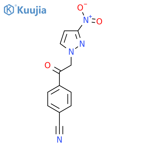 4-[2-(3-Nitro-1H-pyrazol-1-yl)acetyl]benzonitrile structure