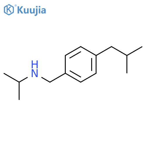 {[4-(2-methylpropyl)phenyl]methyl}(propan-2-yl)amine structure